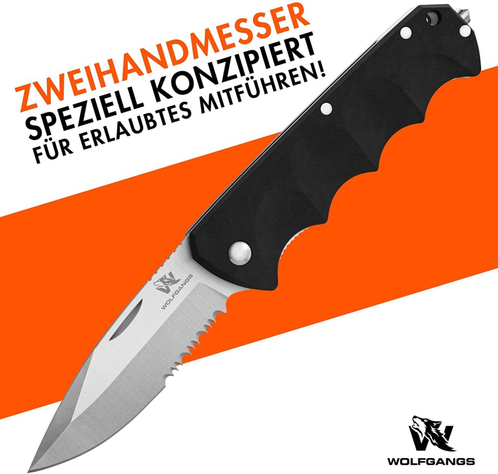 Wolfgangs legales Taschenmesser Zweihandmesser